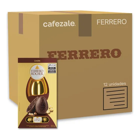 Ovo De Páscoa Ferrero Rocher Dark Kit 12 Unidades 137,5g